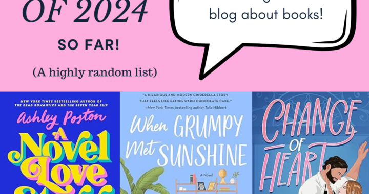 Best Books Instagram graphic with pink background and book covers