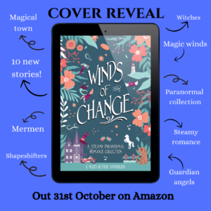 Winds of Change Square Cover Reveal image for Instagram with tropes, description and arrows