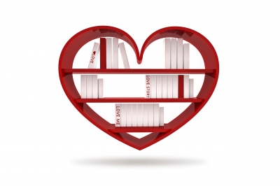 Heart shaped bookcase image